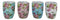 Ebros Victorian Floral Blossoms Porcelain 8oz Mug 4"Tall Coffee Tea Cup Set of 4 - Ebros Gift