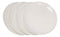 Ebros Pack Of 4 Kitchen Dining Modern Contemporary Sleek Design Natural White Porcelain Round Plates Restaurant Supply Dishwasher And Microwave Safe (10" Dinner Entree Serveware Plate)
