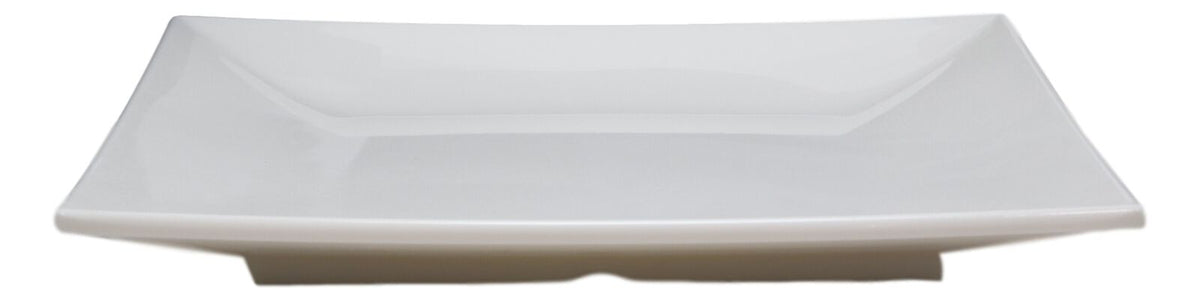 11" White Melamine Modern Square Serving Dinner Plates or Dish Platters Set of 6