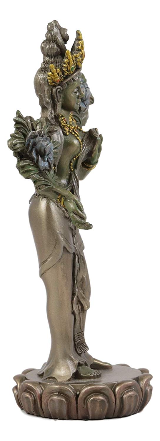 Ebros Tibet Buddha White Tara Goddess of Compassion and Healing Statue 8.25"H - Ebros Gift