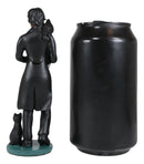 Ebros Gothic Day Of The Dead Edgar Allan Poe Statue With Raven Skeleton Figurine 5.5"H