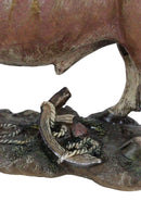 Western Lifelike North American Texas Longhorn Cattle Cow Steer Figurine 11.5"L