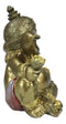 Vastu Hindu Elephant God Baby Ganesha Ganapati Holding Lotus Flower Figurine