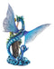 Ebros Nautical Green Tail Mermaid Ariel With Leviathan Ocean Dragon Fairy Statue
