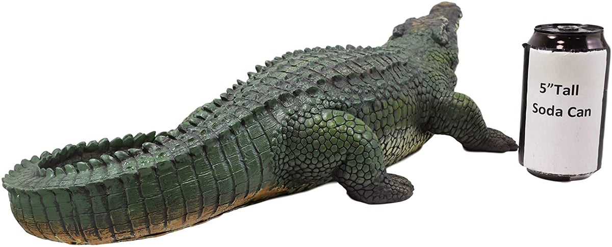 Ebros 21" Long Realistic Alligator Crocodile Statue Home and Garden Figurine - Ebros Gift