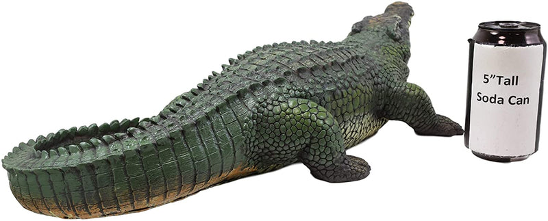 Ebros 21" Long Realistic Alligator Crocodile Statue Home and Garden Figurine - Ebros Gift