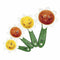 Ebros Loveable Helianthus Sunflower Ceramic Measuring Spoons Set of 4