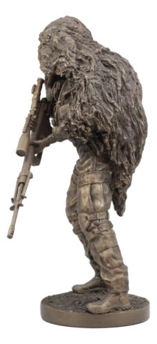 Ebros Military Marksman Marine Camouflage Sniper Statue Modern Warfare Specialist Unit Figurine Behind Enemy Lines