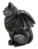 Ebros Gift Stoic Guardian Feline Cat Gargoyle Gothic Candleholder Figurine 5.5"H