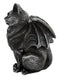 Ebros Gift Stoic Guardian Feline Cat Gargoyle Gothic Candleholder Figurine 5.5"H