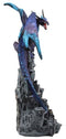 Ebros Gift Hyperion Gemstone Midnight Dragon Protecting Stone Castle Figurine 11.75" H