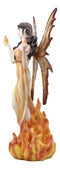 Elemental Pyre Fire Fairy Figurine Flame Ember Faerie Fantasy Sculpture 12"H