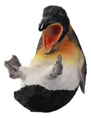 South Pole Acrobatic Drunken Tuxedo Emperor Penguin Wine Bottle Holder 8.5"L
