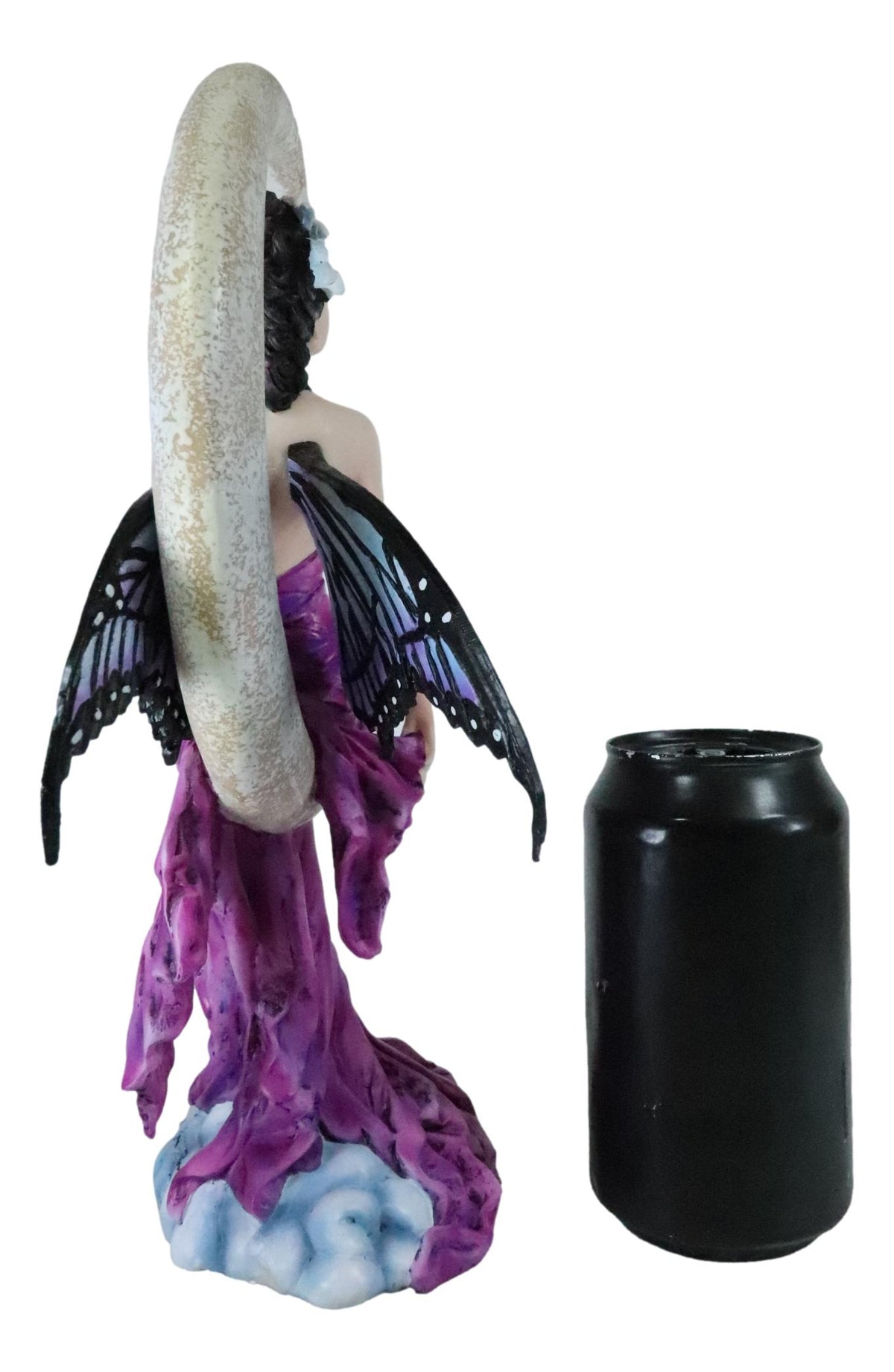 Large Amethyst Moon Celestial Butterfly Fairy Statue 11"Tall By Nene Thomas