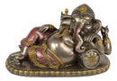 Ebros Vastu Hindu Supreme God of Wisdom & Success Reclining Ganesha Ganapati Figurine