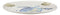 Marine Blue Sea Turtle And Golden Sea Shells Ceramic Dinner Plates Set Of 2