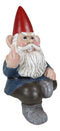 Rude Old Mr Gnome Dwarf Flipping The Bird Ledge Shelf Mantle Sitter Figurine