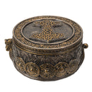 Norse Viking Knotwork Thor Hammer Mjolnir Dragon Longship Decorative Jewelry Box