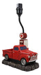 Ebros Classic Big Red Pickup Truck by Rural Gas Pump Desktop Table Lamp 18.75" H