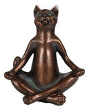 Ebros Stretching Yoga Cats Statue Set of 2 Zen Cats in Lotus Meditation and King Pigeon Poses