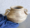 Vintage Earthenware Rustic Distressed Terracotta Vase Pot W/ Decorative Handles