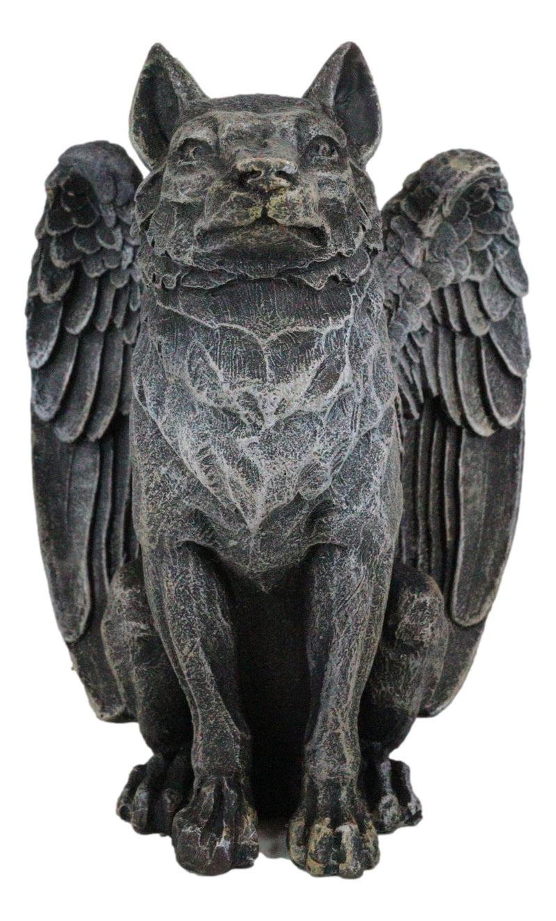 Ebros Sitting Gothic Angel Winged Wolf Candle Holder Statue Denizen Of The Twilight Werewolves Direwolf Fantasy Decor Sculpture For Halloween Underworld Macabre Mystic Decorative Candleholder Figurine