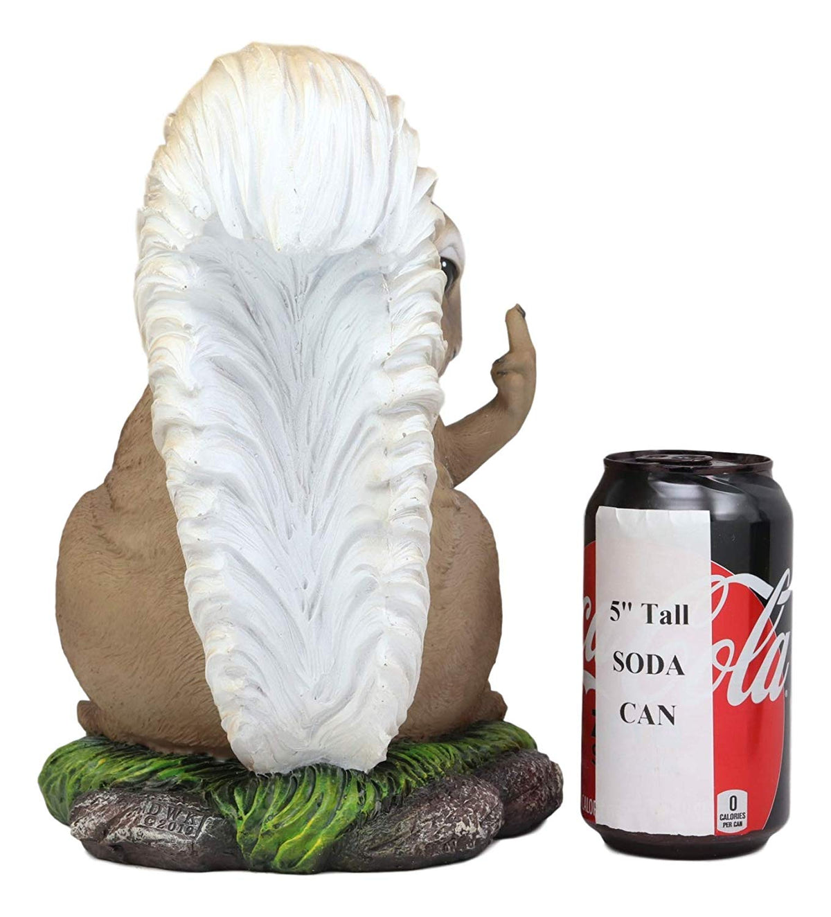 Rude Squirrel Pointing Middle Finger With Acorn Nutty Welcome Greeter Statue