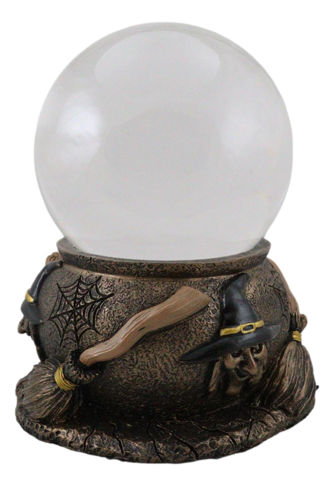Wicca Psychic Salem Dark Witch Broomsticks Web Scrying Crystal Glass Gazing Ball