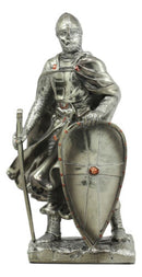 Holy Roman Empire Crusader Knight With Sword And Shield Statue Suit Of Armor