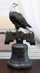 Ebros Independence Day American Patriotic Glory Bald Eagle Liberty Bell Statue