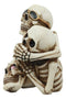 See Hear Speak No Evil Stacked Up Comical Skeletons Pen Holder Statue Figurine