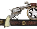 Western Cowboy Dual Revolver Guns With Western Star 4-Peg Coat Wall Hooks Decor