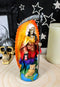 Ebros Holy Death Santa Muerte Holding Scythe In Rainbow Tunic Day of The Dead Figurine