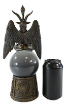 Pentagram Sigil Sabbatic Goat Baphomet Skull Black Sandstorm Gazing Ball