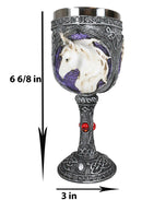 Magical Enchanted Waterfall Kingdom Rare Unicorn 5oz Wine Drink Goblet Chalice