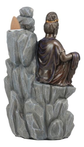 Ebros Bodhisattva Kuan Yin Buddha Backflow Incense Burner Statue 7.5"H