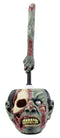 Ebros Gift Walking Dead Zombie Hand Toilet Bowl Brush & Zombie Head Toilet Bowl Brush Holder Set Decorative Figurine 14"H