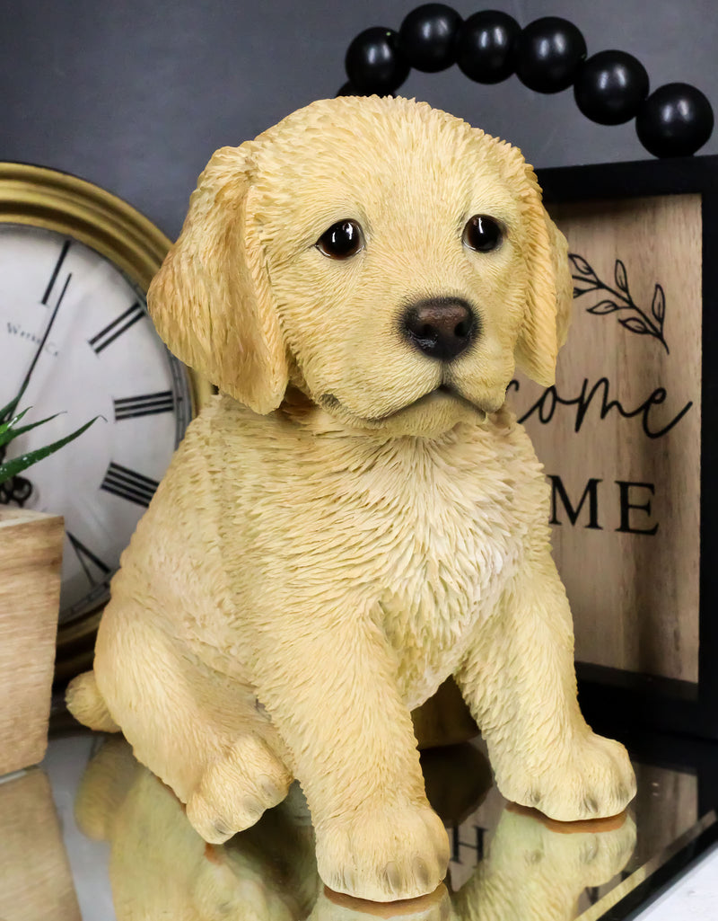 Realistic Lifelike Fawn Golden Retriever Puppy Figurine 6.5"Tall Animal Dog