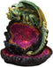Ebros LED Light Wyrmling Dragon On Crystal Geode Backflow Incense Cone Burner
