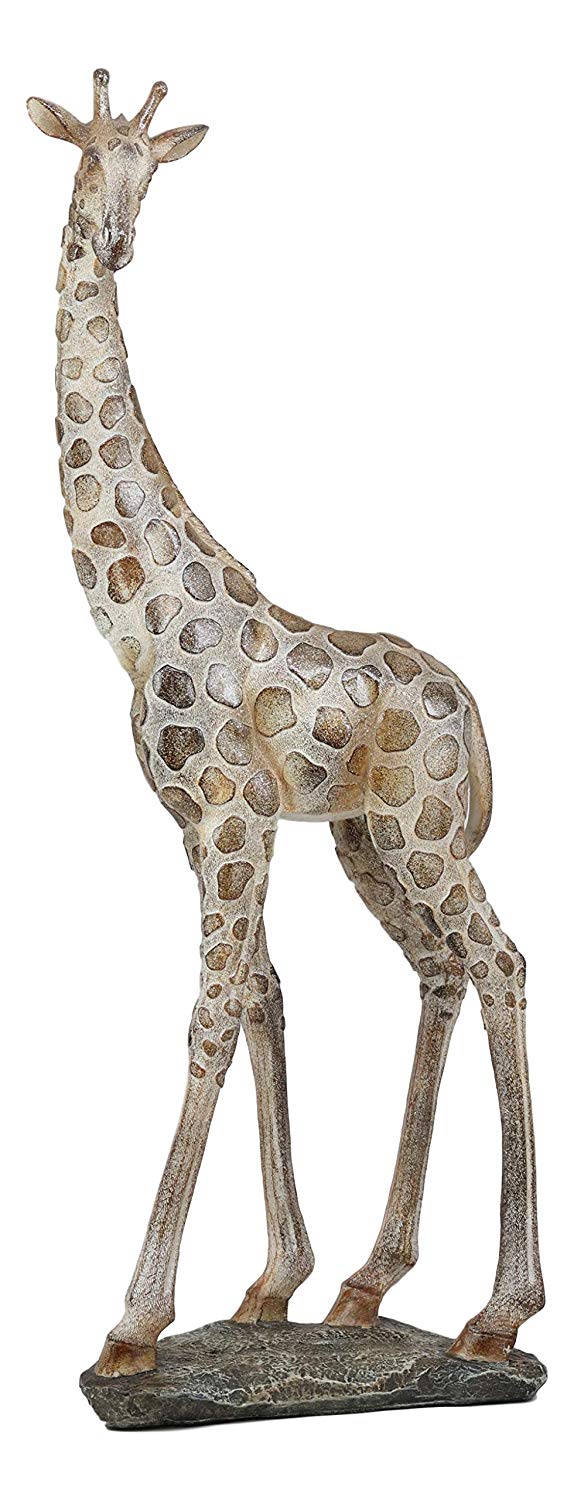 Ebros Large Mosaic Design Peering Giraffe Statue 18.5" Tall Safari Savannah Standing Reticulated Giraffes Long Neck Animal Figurine Madagascar Africa Wildlife Decor and Gifts