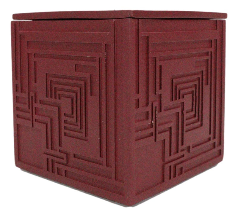 Frank Lloyd Wright Charles Ennis House Petite Cube Trinket Box Textile Block Art