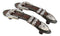 Set Of 2 Western Faux Tooled Leather Bling Belt Buckle Drawer Cabinet Bar Pulls