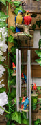 Red and Blue Scarlet Macaw Parrots Couple Resonant Relaxing Wind Chime Patio