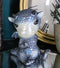 Whimsical Onyx Sulky Wyrmling Baby Hatchling Dragon With Blue Spots Figurine