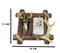 Rustic Buckhorn Stag Deer Trophy Bust And Antlers With Wooden Logs Picture Frame