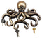Ebros The Call of Cthulhu Deep Sea Kraken Octopus Wall Mount Key 11.25" H