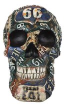 Nostalgic Western Route 66 Scenic US Highway Memory Lane Signs Skull Figurine