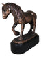 Rustic Western Clydesdale Tinker Mare Horse Pony Figurine With Trophy Base