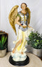 Ebros Catholic Church Archangel Saint Gabriel Statue 12.25" Tall Angel Messenger of God Holding The Scroll Revelation of Gabriel Decorative Figurine
