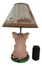 Rustic Farm Country Pink Babe Piglet Muddy Pig Desktop Table Lamp With Shade